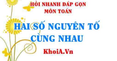 2 số nguyên tố cùng nhau khi nào? có tính chất gì? Hỏi nhanh đáp gọn môn Toán